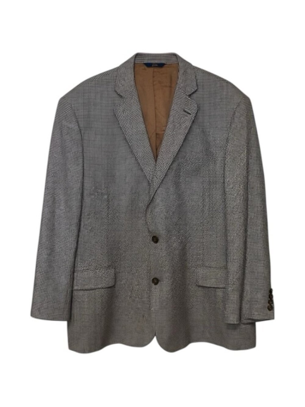 Brooks Brothers 346 Madison Wool Sport Coat Houndstooth Plaid Blazer Men’s 48R